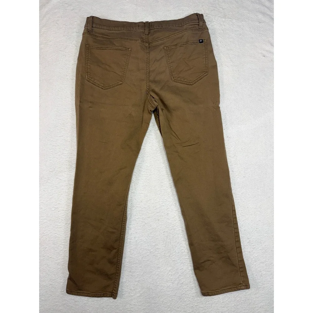 Banana Republic Mens Slim Fit 5-Pocket Chino Pants Tobacco Brown 36x30